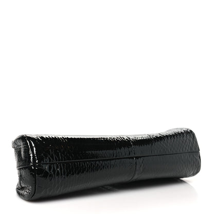 Chanel Glazed Snakeskin Timeless Clutch Black 4 of 11