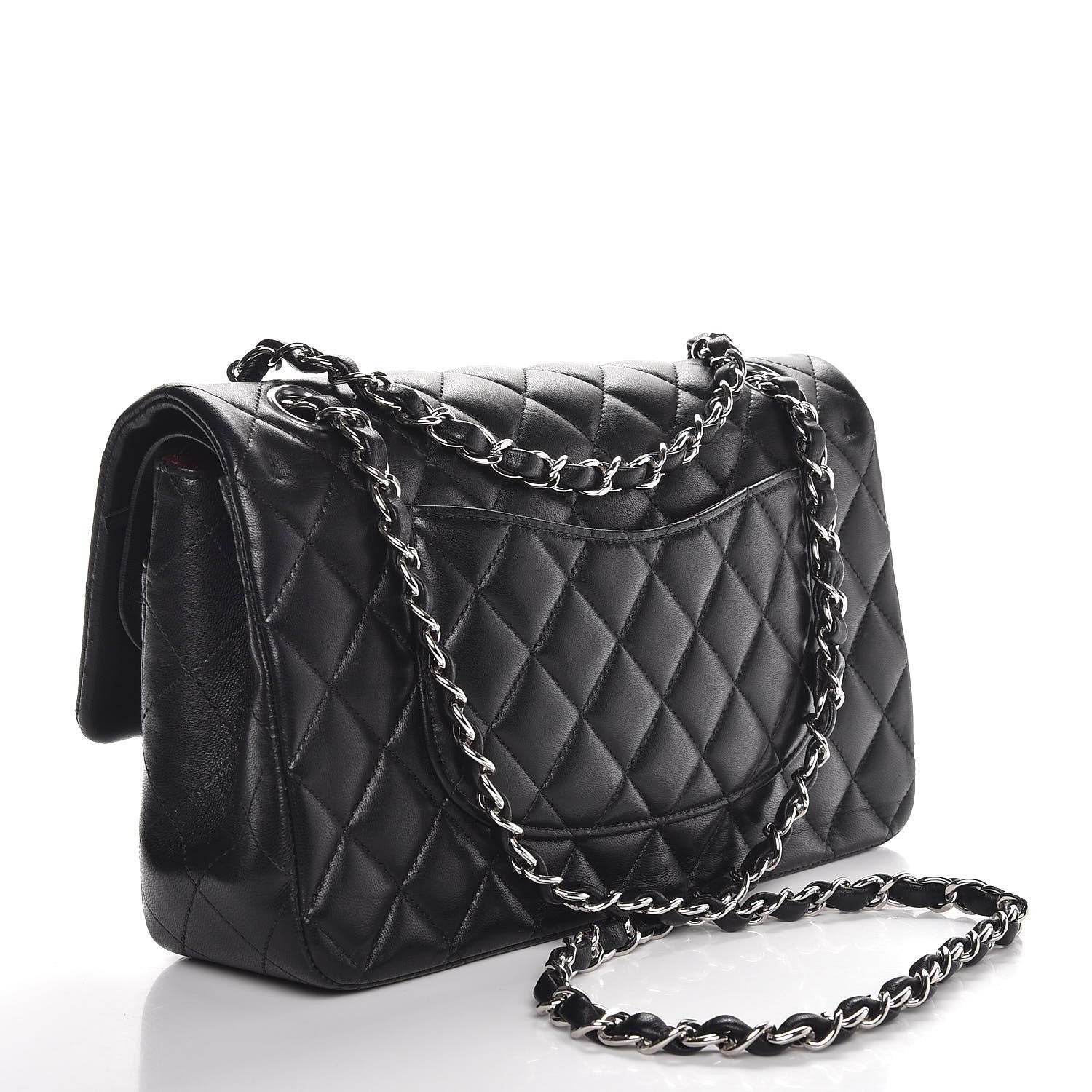 Chanel Lambskin Quilted Medium Double Flap Black 3 of 7