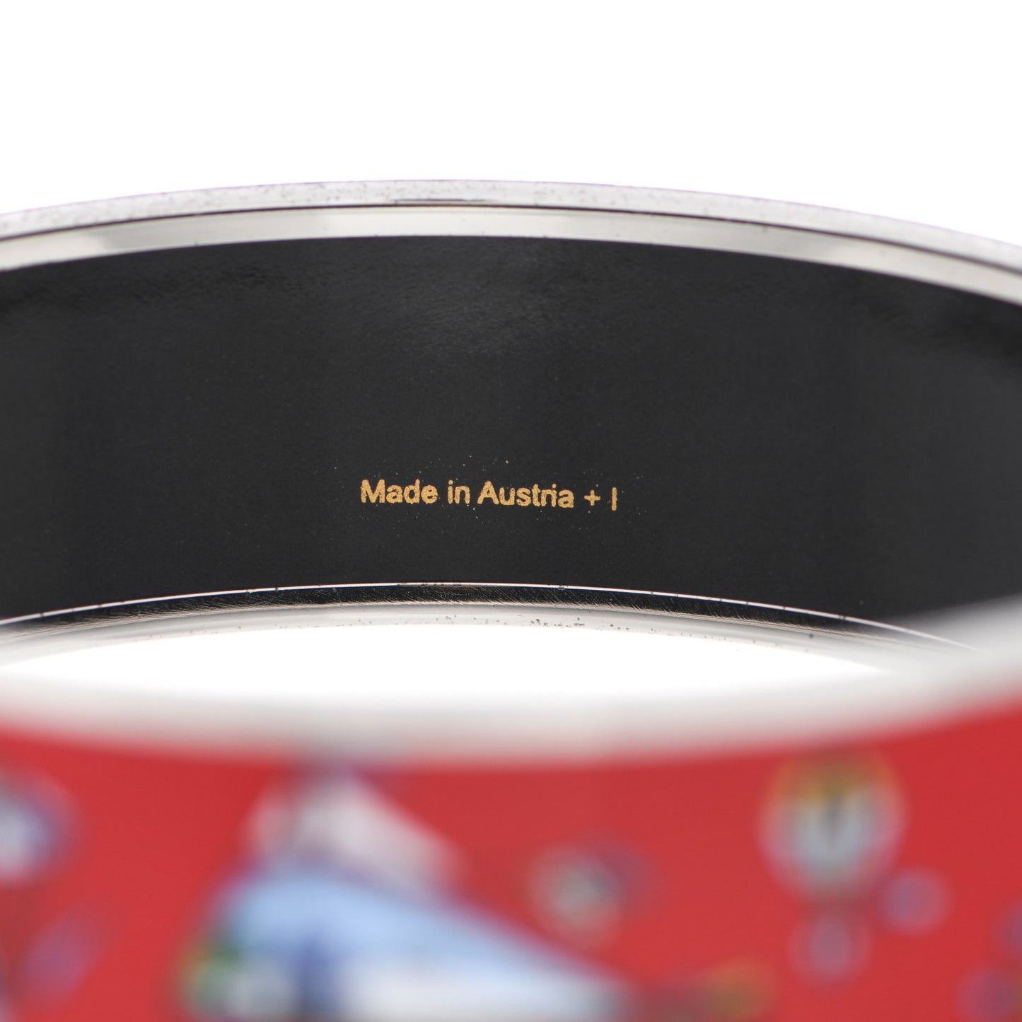 Enamel Printed Wide Les Folies Du Ciel Bracelet 70 Red