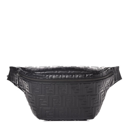 Fendi Vitello Century FF 1974 Embossed Belt Bag Black 1 of 7