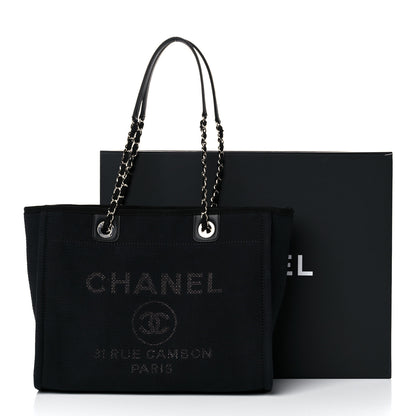 Chanel Lurex Boucle Small Deauville Tote Black 11 of 11