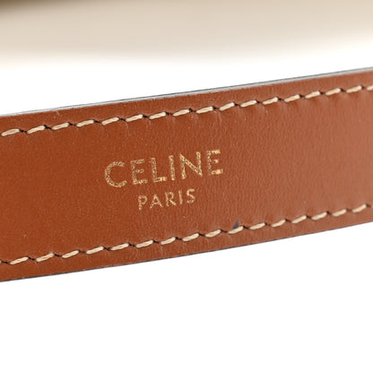 Celine Canvas Calfskin Ava Triomphe Shoulder Bag White 6 of 12