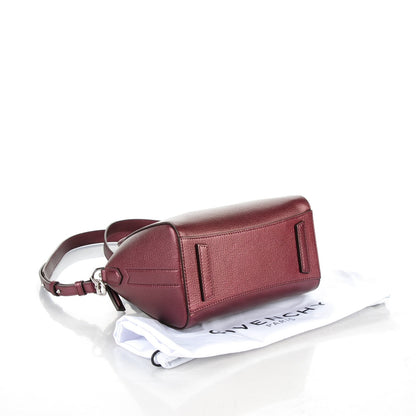 Givenchy Metallic Sugar Goatskin Mini Antigona Oxblood 4 of 7