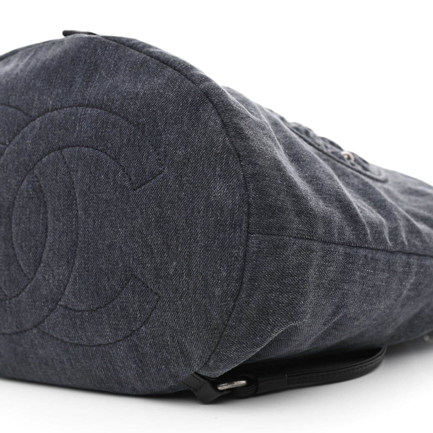 Denim Drawstring Backpack Blue