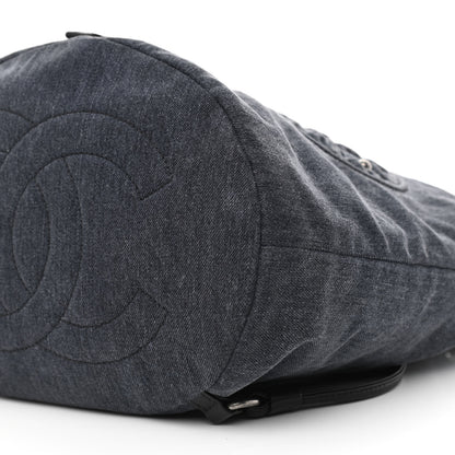 Chanel Denim Drawstring Backpack Blue 10 of 10