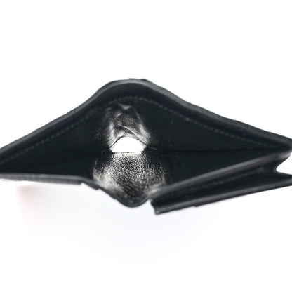 Saint Laurent Grain De Poudre Matelasse Chevron Monogram Card Case Black 5 of 11