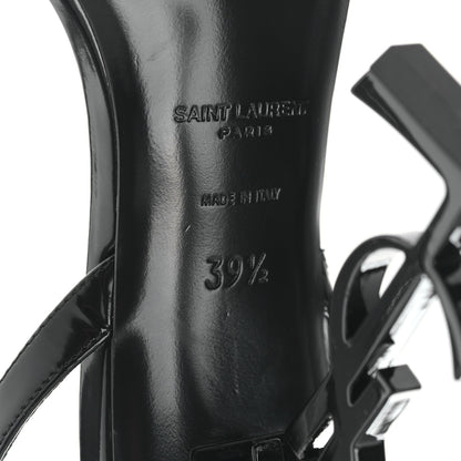 Saint Laurent Patent Calfskin Opyum 110 Sandals 39.5 Black 6 of 7