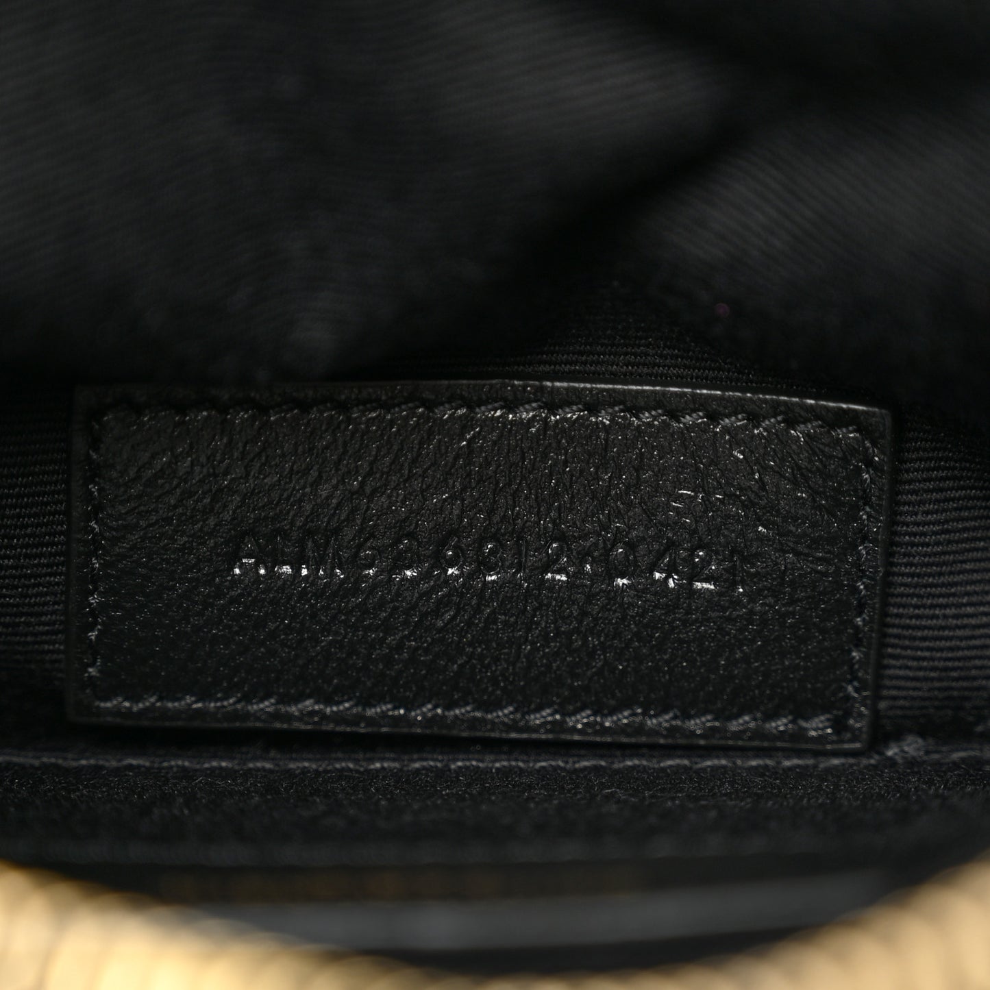 Grain De Poudre Chevron Monogram Bill Pouch Black