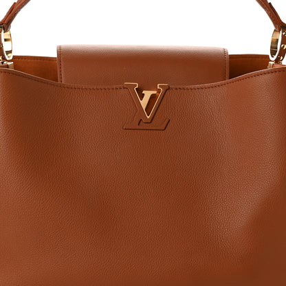 Louis Vuitton Smooth Grained Calfskin Capucines GM Souple Cognac 7 of 10