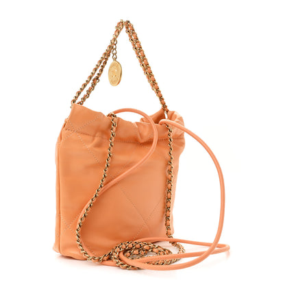 Chanel Shiny Calfskin Quilted Mini Chanel 22 Orange 3 of 10