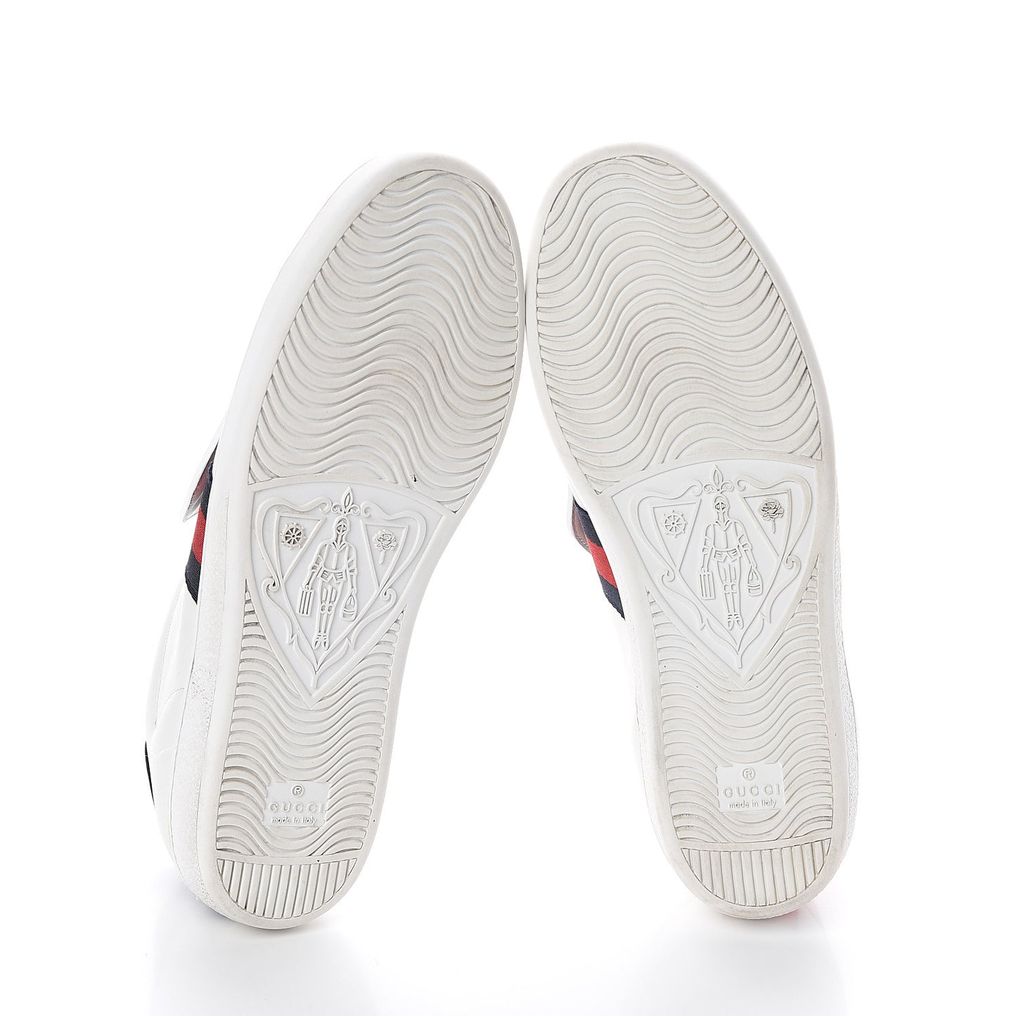 Calfskin Crystal Web LOVED Embroidered Womens Ace Sneakers 40 White