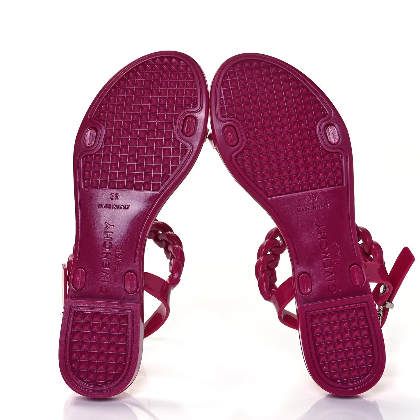 Jelly Chain Sandal Flats 39 Pink