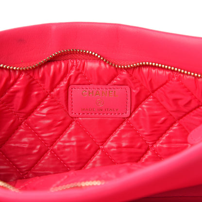 Chanel Lambskin Quilted Beauty CC Boy Clutch Fuchsia 5 of 8