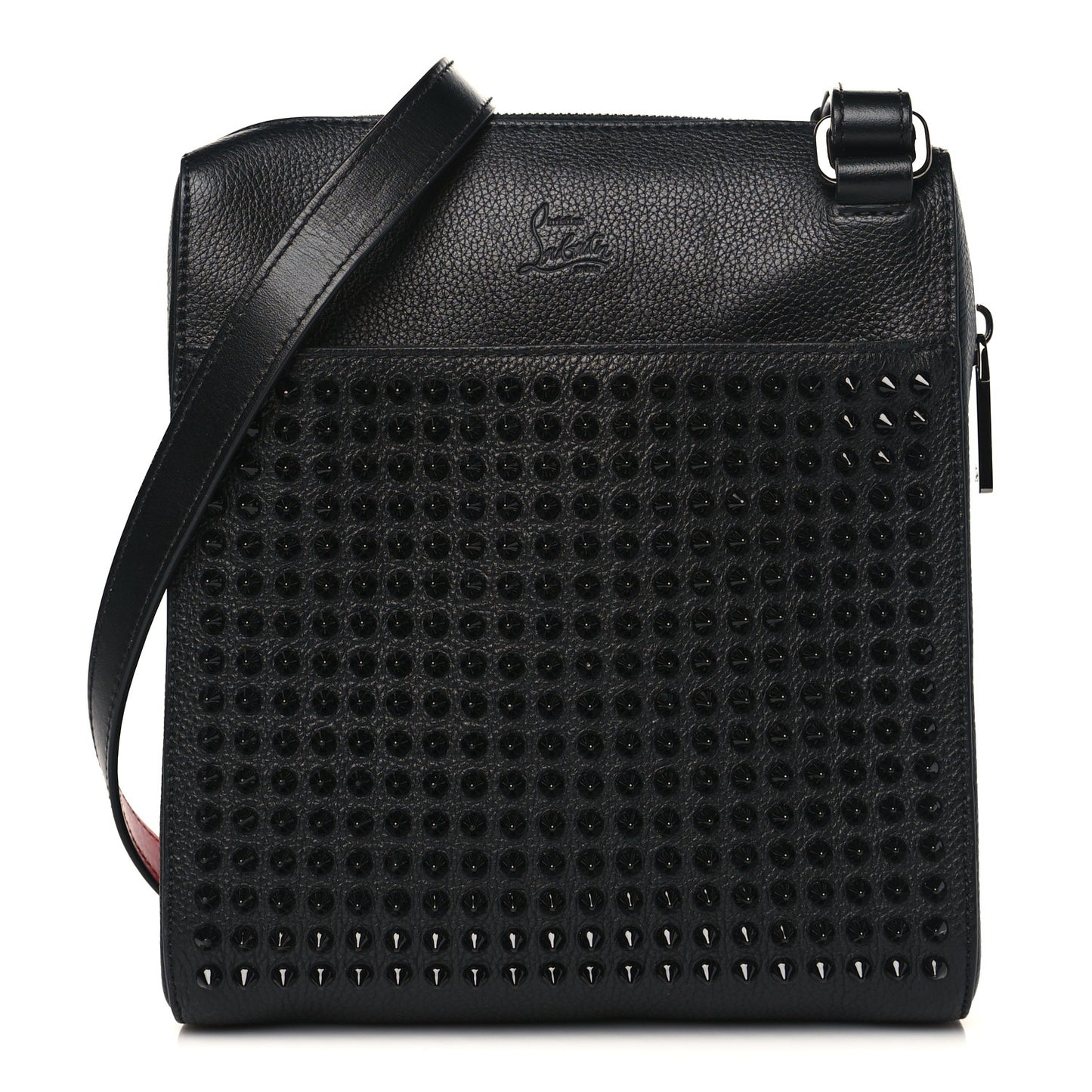 Calfskin Spikes Benech Reporter Messenger Black