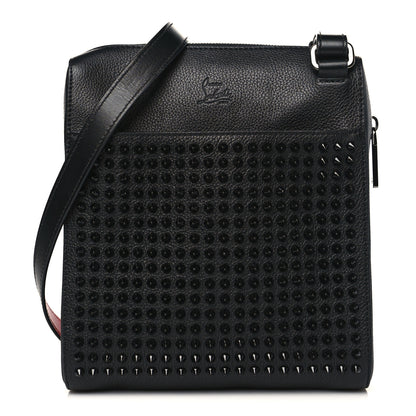 Christian Louboutin Calfskin Spikes Benech Reporter Messenger Black 1 of 9