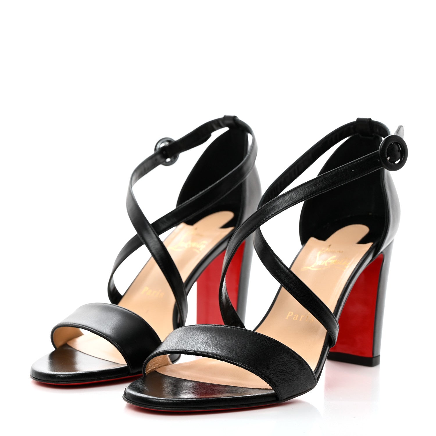 Christian Louboutin Nappa Loubi Bee Kid 85 Sandals 39 Black 3 of 7