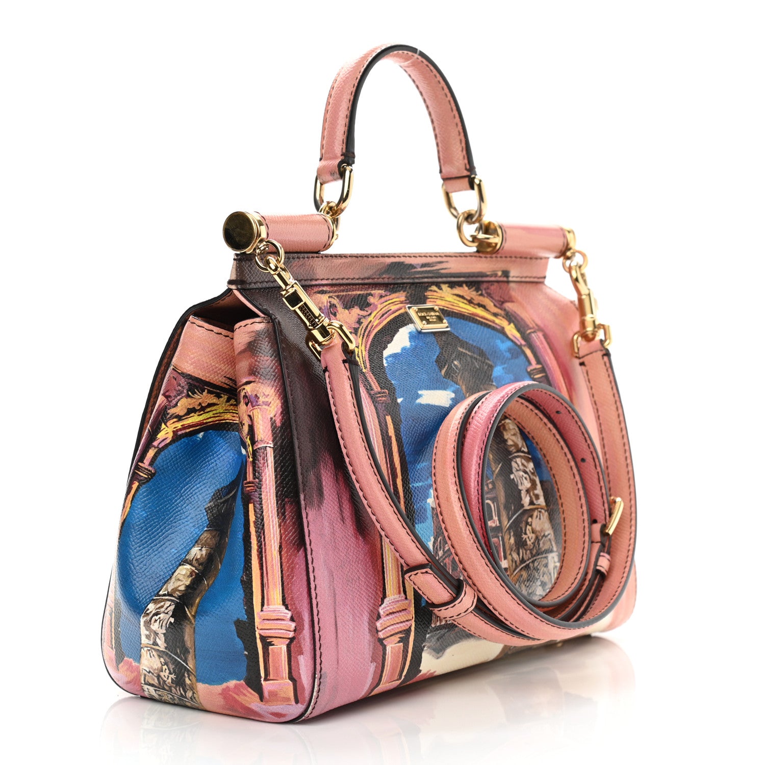 Dolce & Gabbana Dauphine Roma Printed Medium Miss Sicily Satchel Multicolor 3 of 14