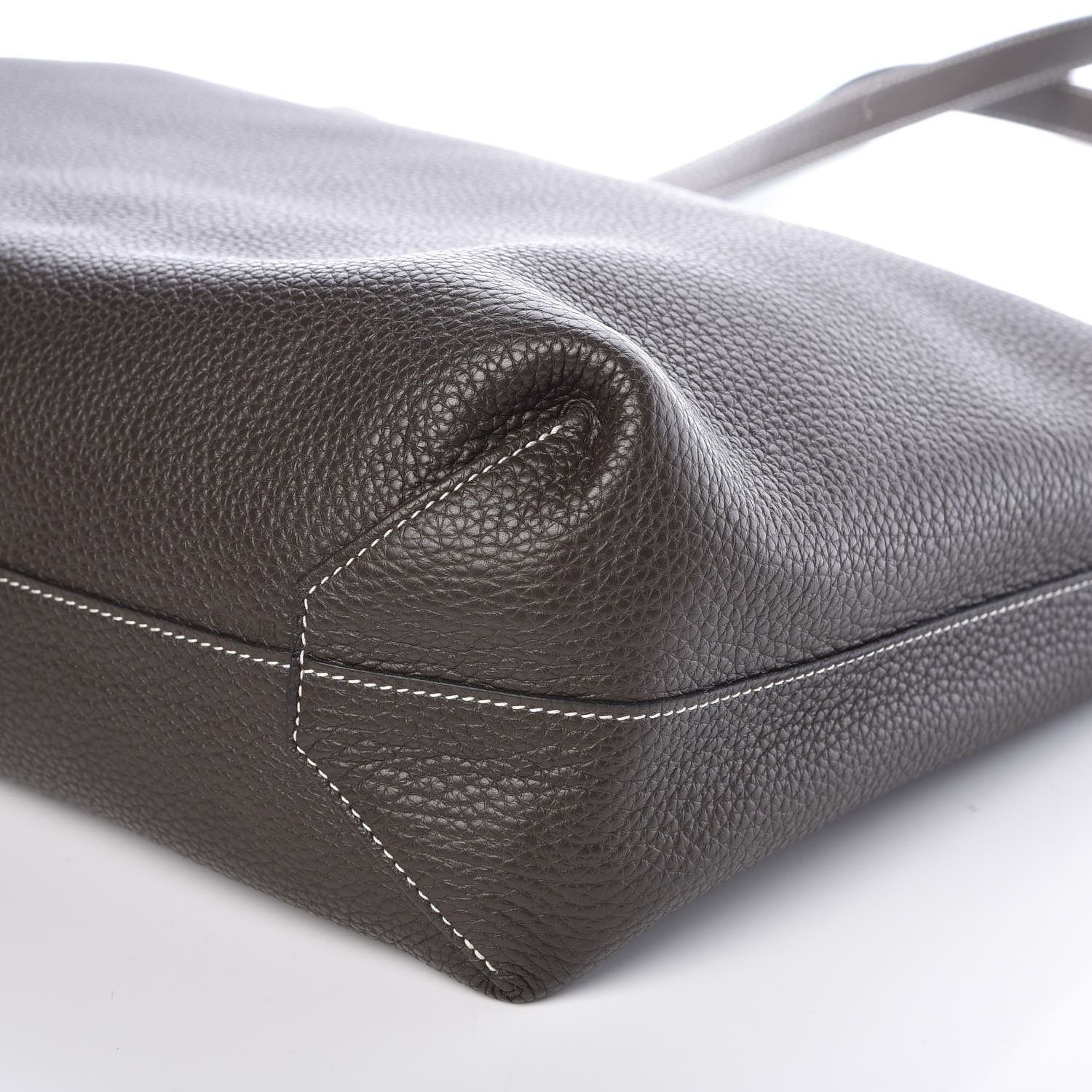 Hermes Taurillon Clemence Double Sens 36 Reversible Tote Vert De Gris Bamboo 13 of 13
