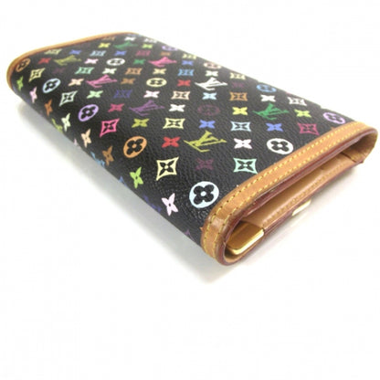 Louis Vuitton Monogram Multicolor Porte Tresor International Wallet Black 5 of 9