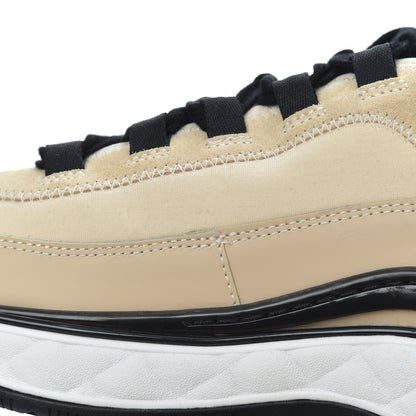 Chanel Velvet Calfskin Mixed Fibers CC Sneakers 39.5 Beige 12 of 15