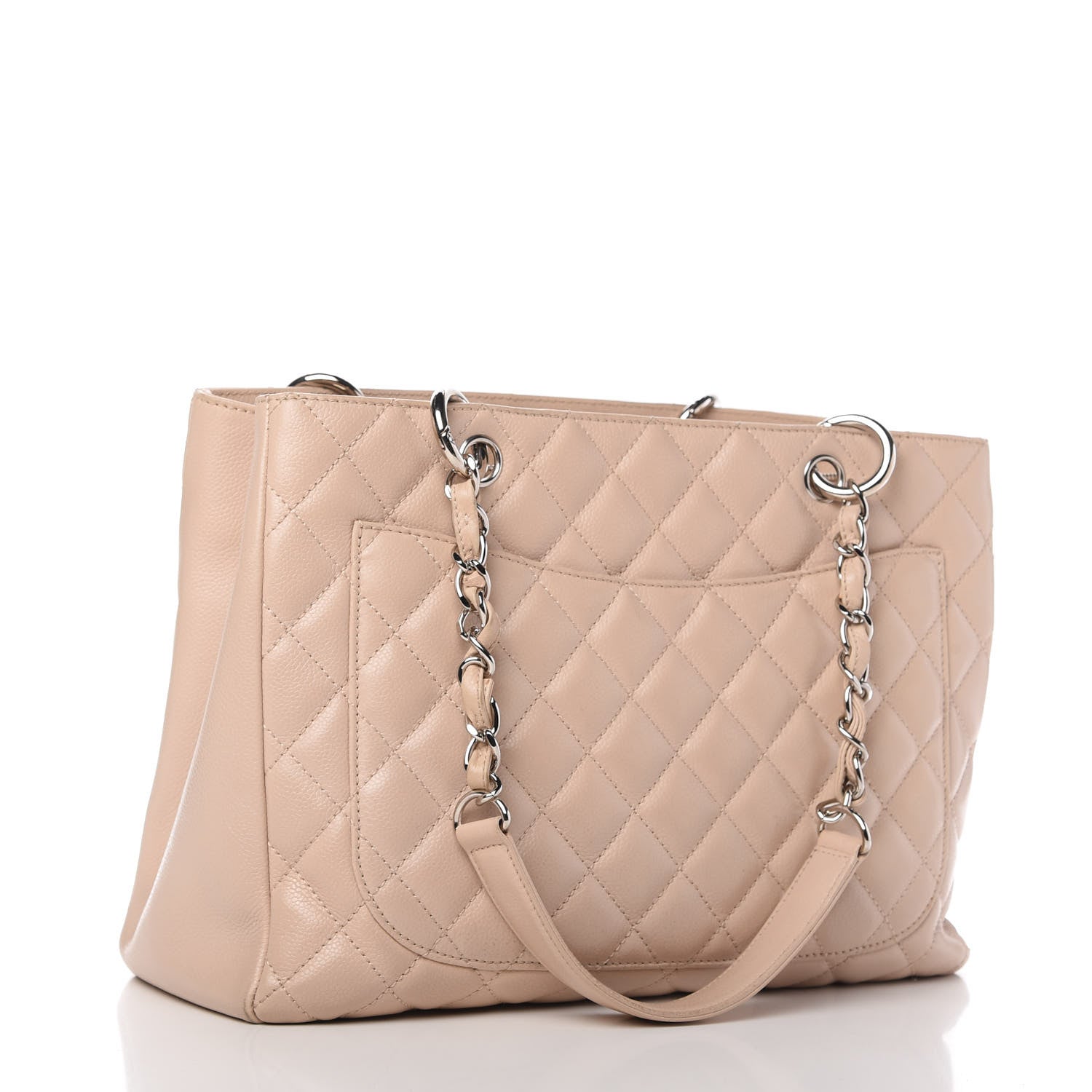 Chanel Caviar Quilted Grand Shopping Tote GST Beige Clair 2 of 9