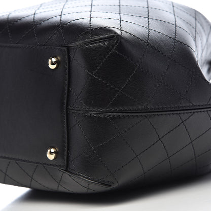 Chanel Calfskin Stitched Drawstring Bag Black 9 of 10