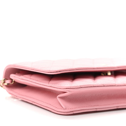 Chanel Caviar Quilted Wallet on Chain WOC Light Pink 9 of 11