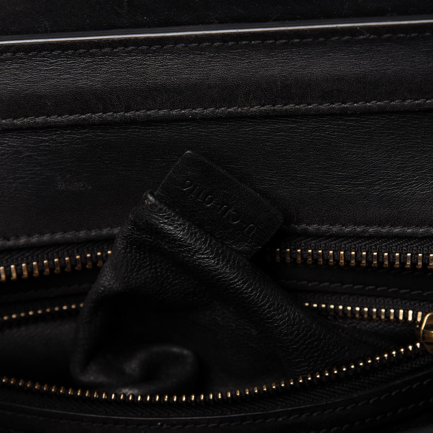 Celine Smooth Calfskin Multicolor Double Stitching Micro Luggage Black 9 of 11