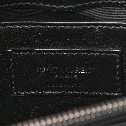 Saint Laurent Calfskin Y Quilted Monogram Small Loulou Chain Satchel Black 3 of 13