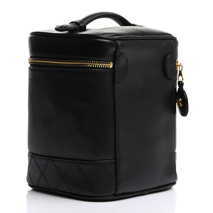 Chanel Lambskin Vanity Cosmetic Case Black 3 of 8