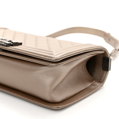 Chanel Metallic Caviar Quilted Medium Boy Flap Copper 10 of 11