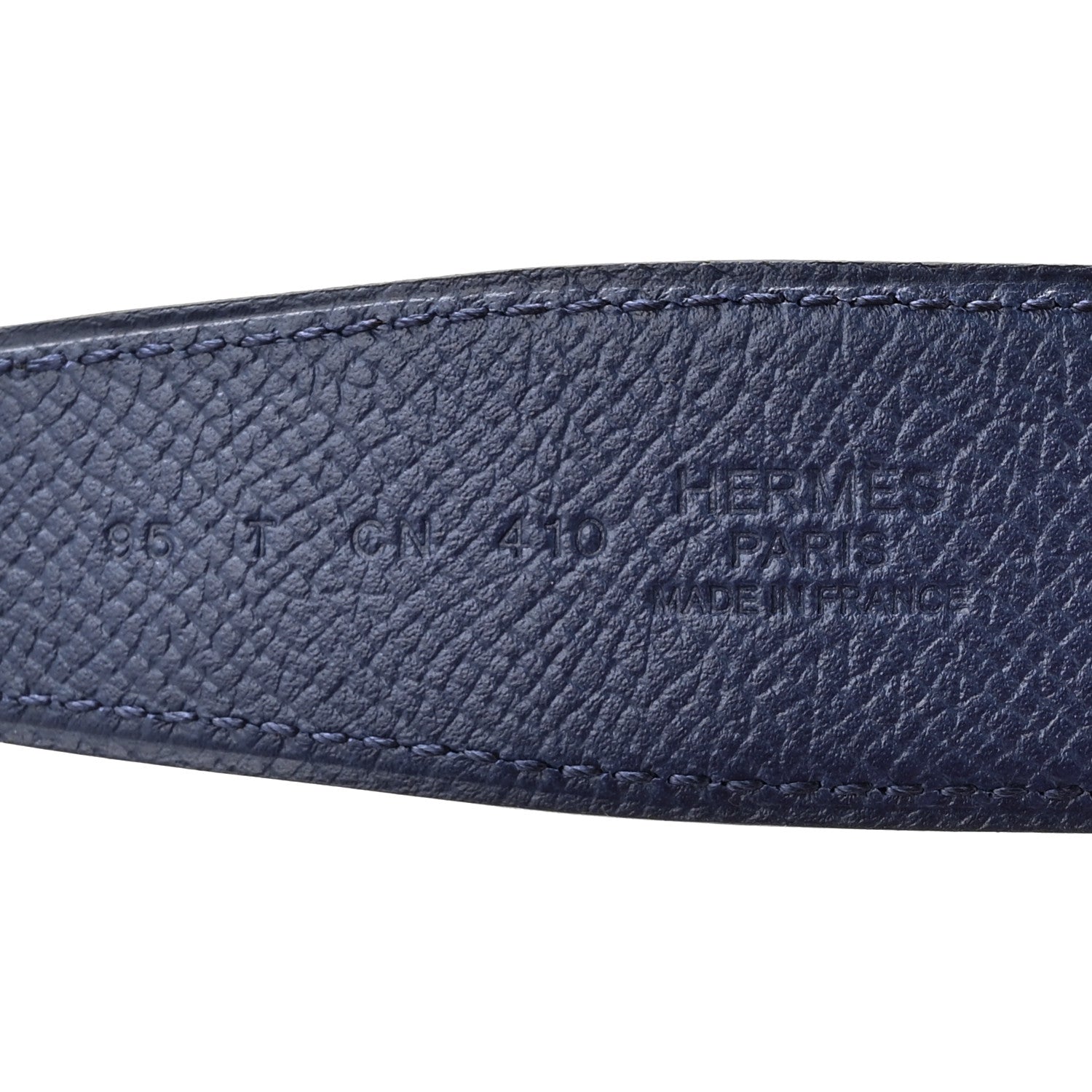 Hermes Swift Epsom 32mm H Belt 95 38 Black Bleu Saphir 4 of 5