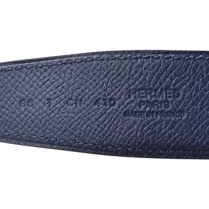 Hermes Swift Epsom 32mm H Belt 95 38 Black Bleu Saphir 4 of 5