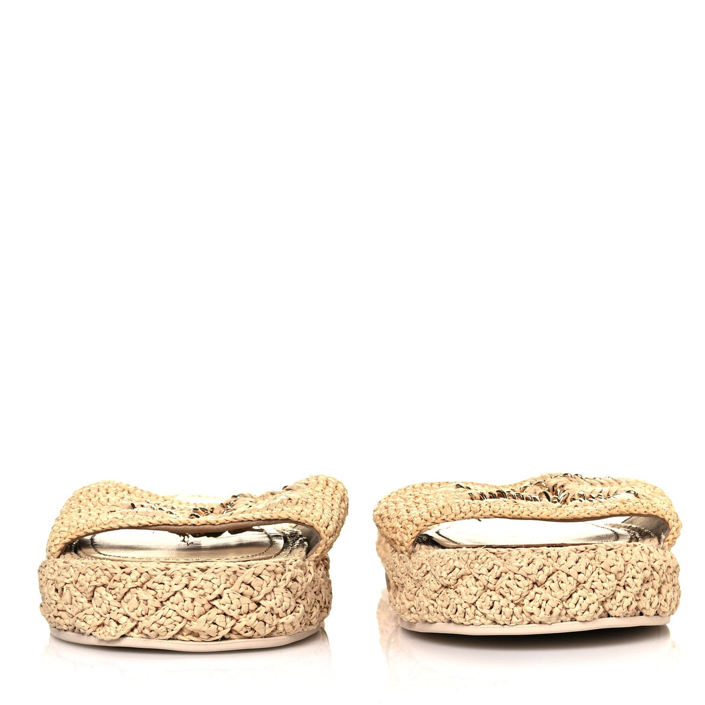 Cord Braided CC Mules 41 Light Beige