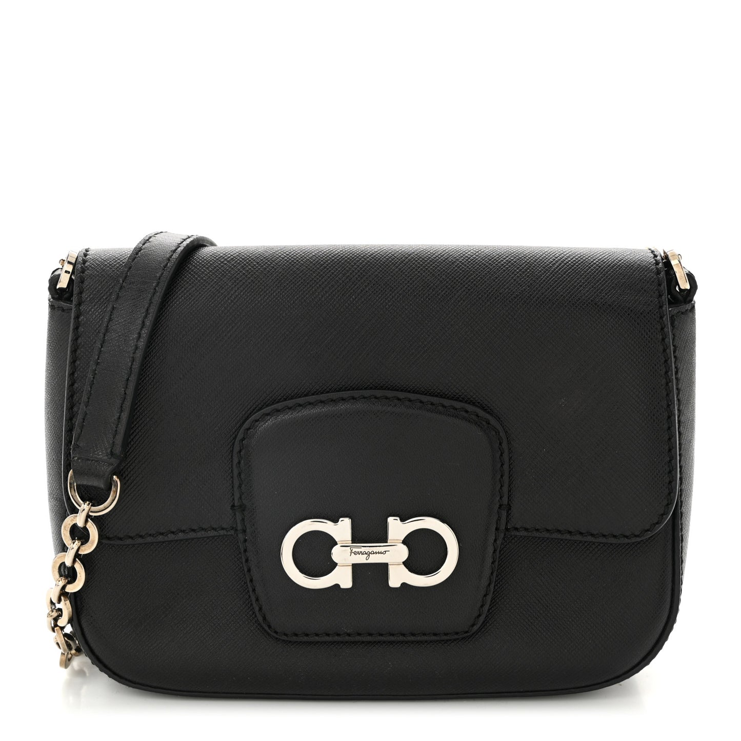 Saffiano Paris Crossbody Bag Black