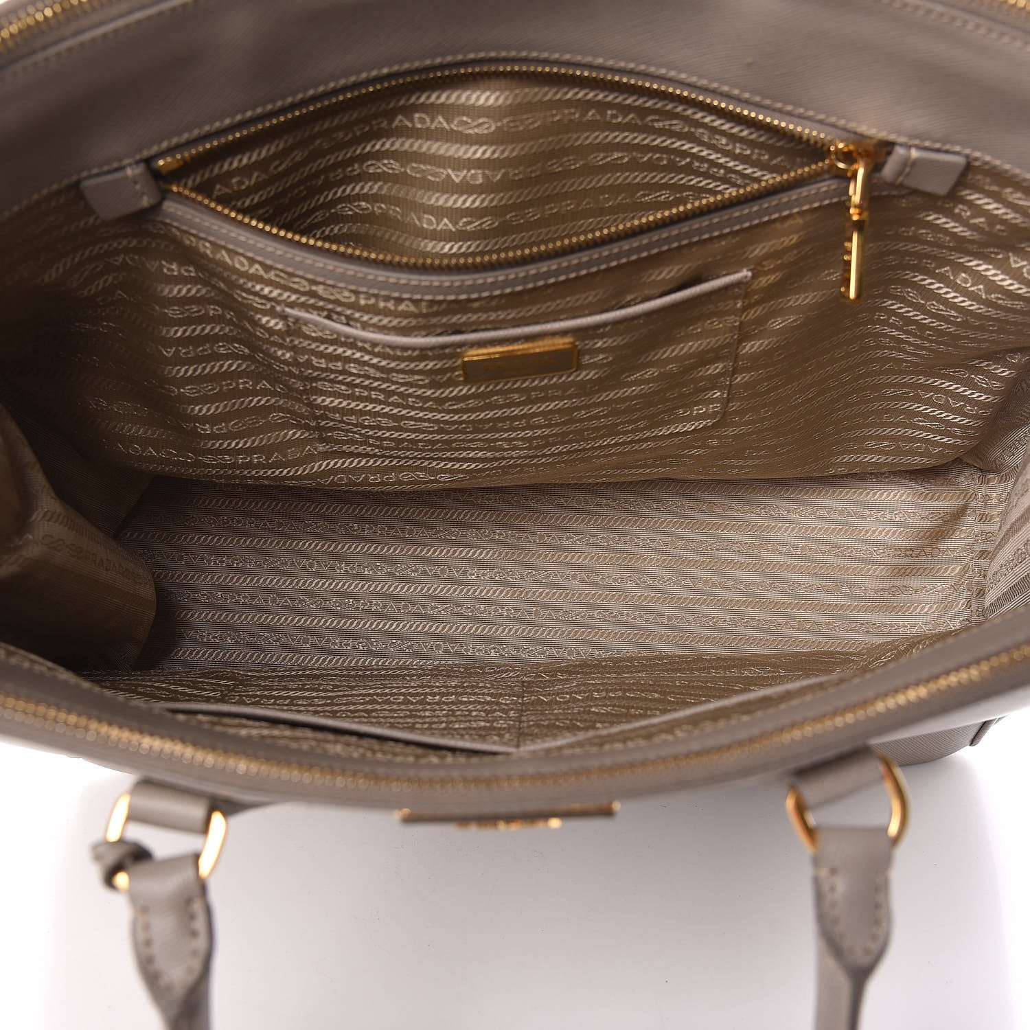 Prada Saffiano Lux Extra Large Galleria Double Zip Tote Pomice 7 of 10