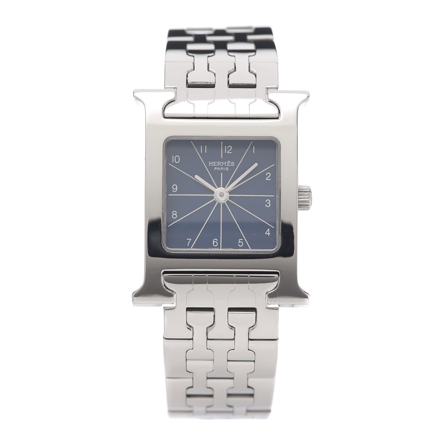 Stainless Steel 21mm Heure H Hour Quartz Watch Blue