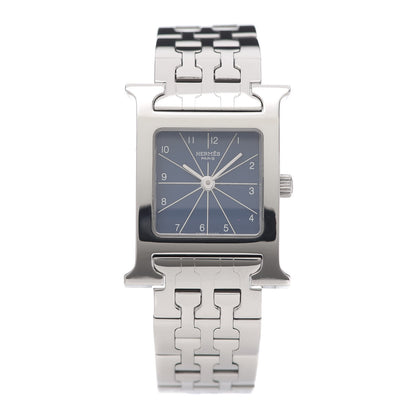 Hermes Stainless Steel 21mm Heure H Hour Quartz Watch Blue 1 of 5