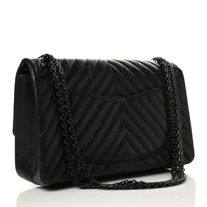 Chanel Aged Calfskin Chevron Quilted 2.55 Reissue 226 So Black 5 of 23