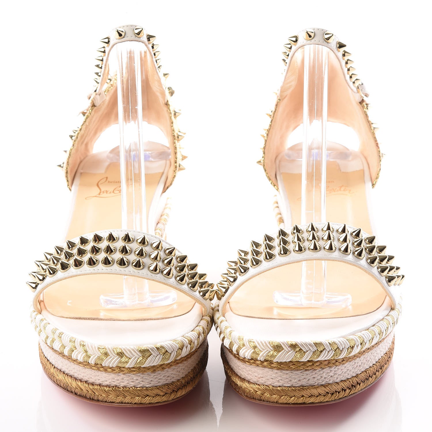 Christian Louboutin Veau Velours Madmonica 60 Platform Sandals 41 Version Latte 3 of 8