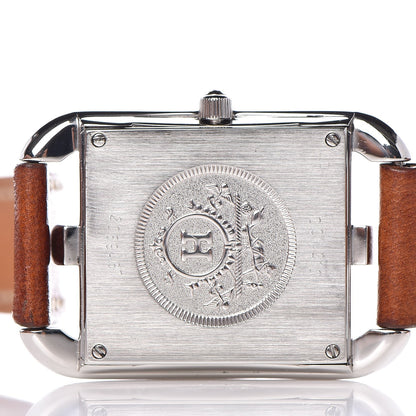 Hermes Stainless Steel Barenia 23mm Cape Cod Double Tour Quartz Watch Fauve 5 of 9