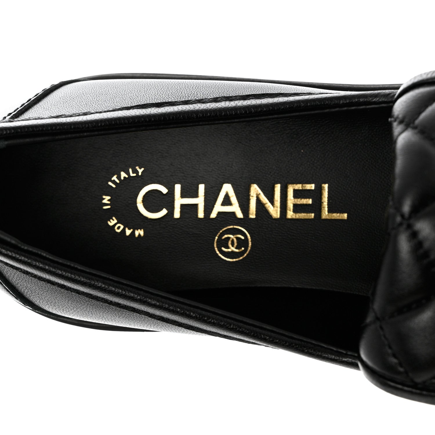 Chanel Lambskin Quilted CC Turnlock Loafers 37 Black 7 of 9