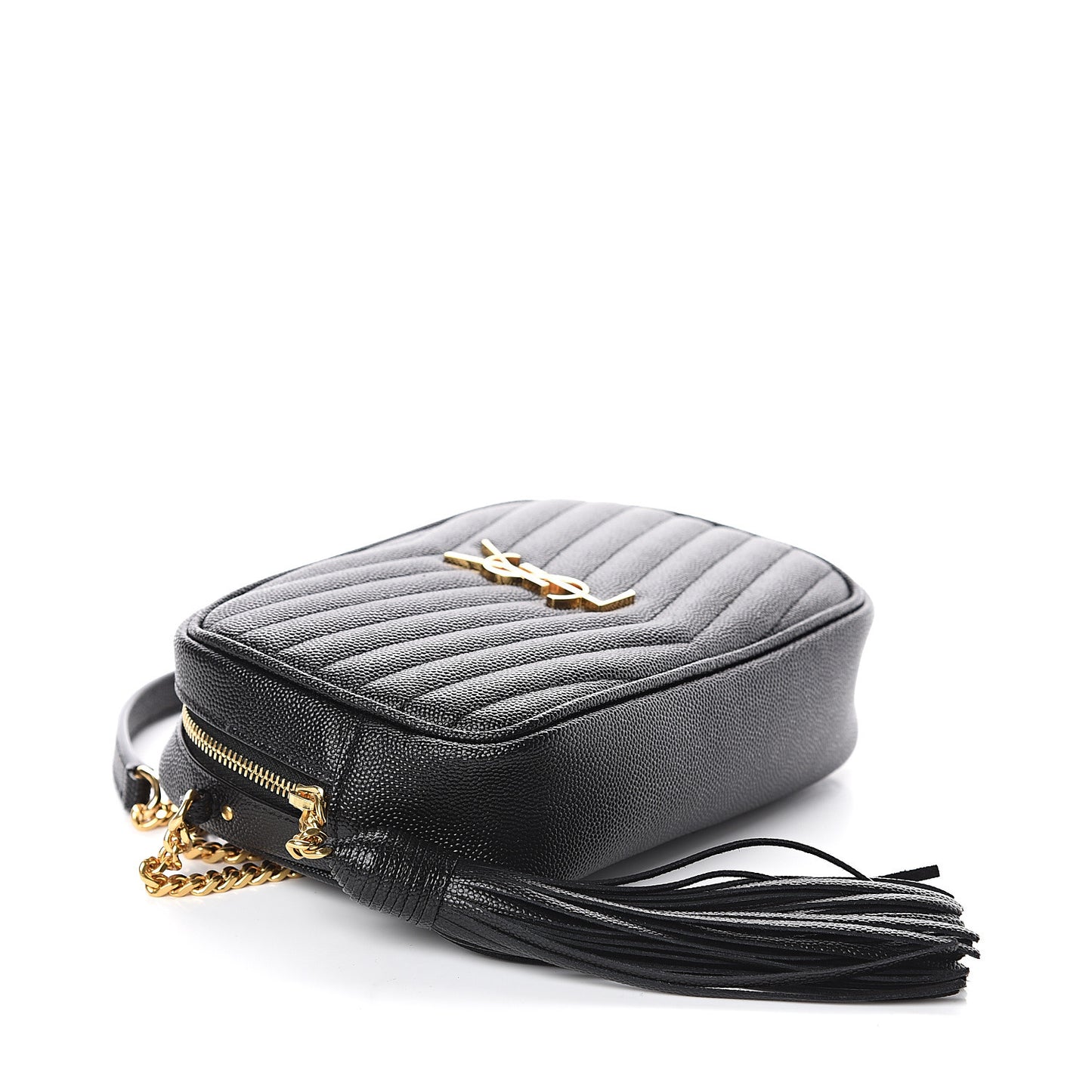 Grain De Poudre Matelasse Monogram Mini Lou Camera Bag Black