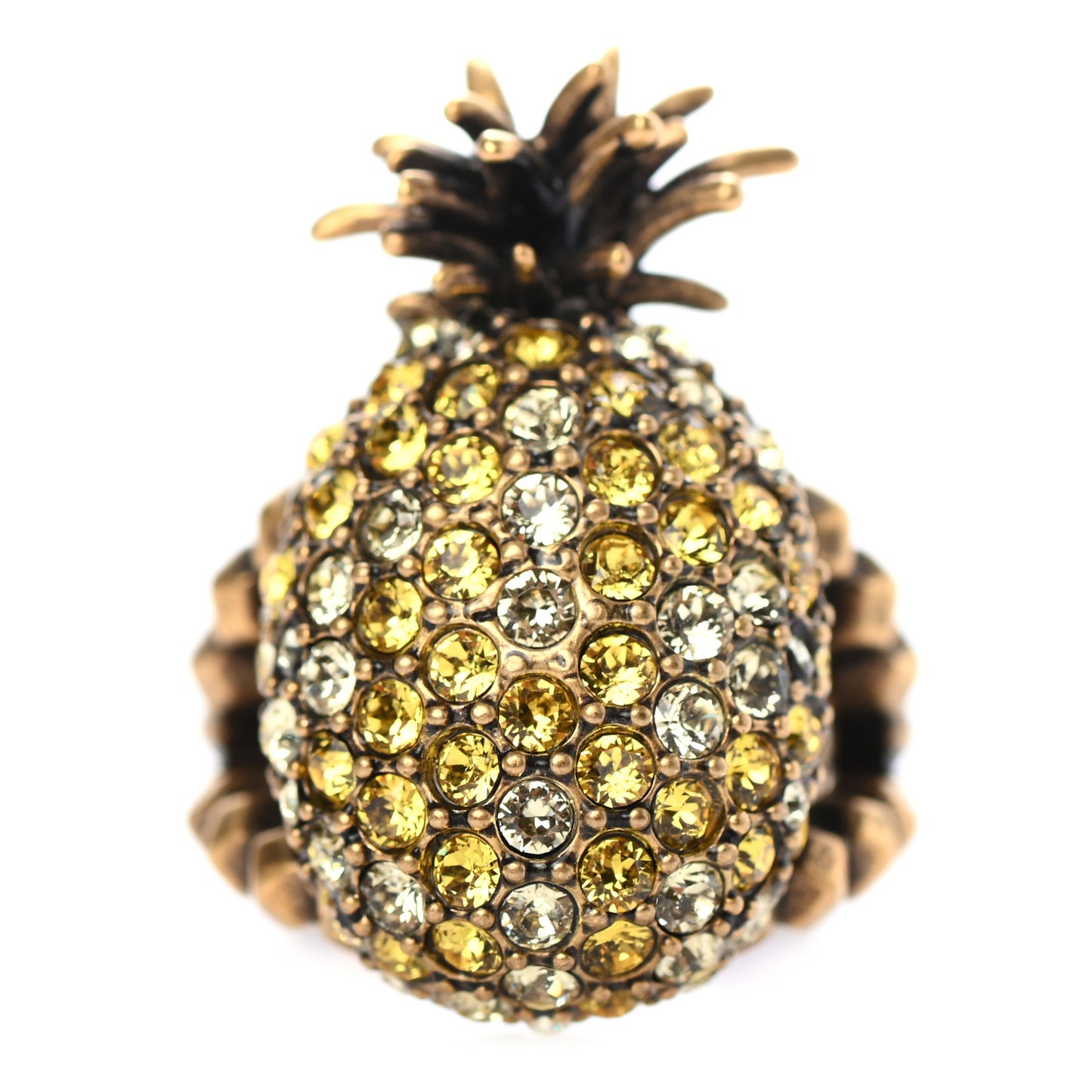 Crystal Pineapple Motif Ring M