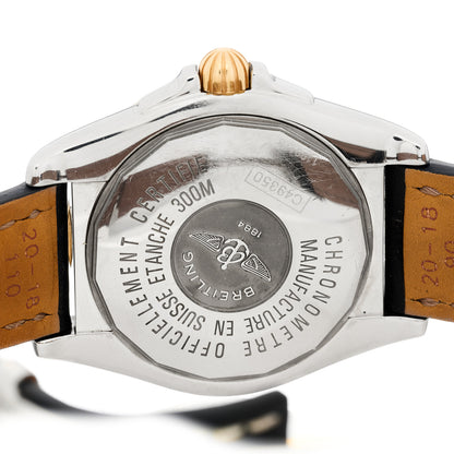 Breitling Stainless Steel 18K Yellow Gold Calfskin Diamond Bezel 41mm Cockpit Automatic Watch C49350 4 of 5