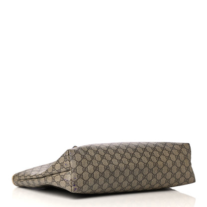 Gucci GG Supreme Monogram Medium Zippered Shopping Tote Off White 3 of 4