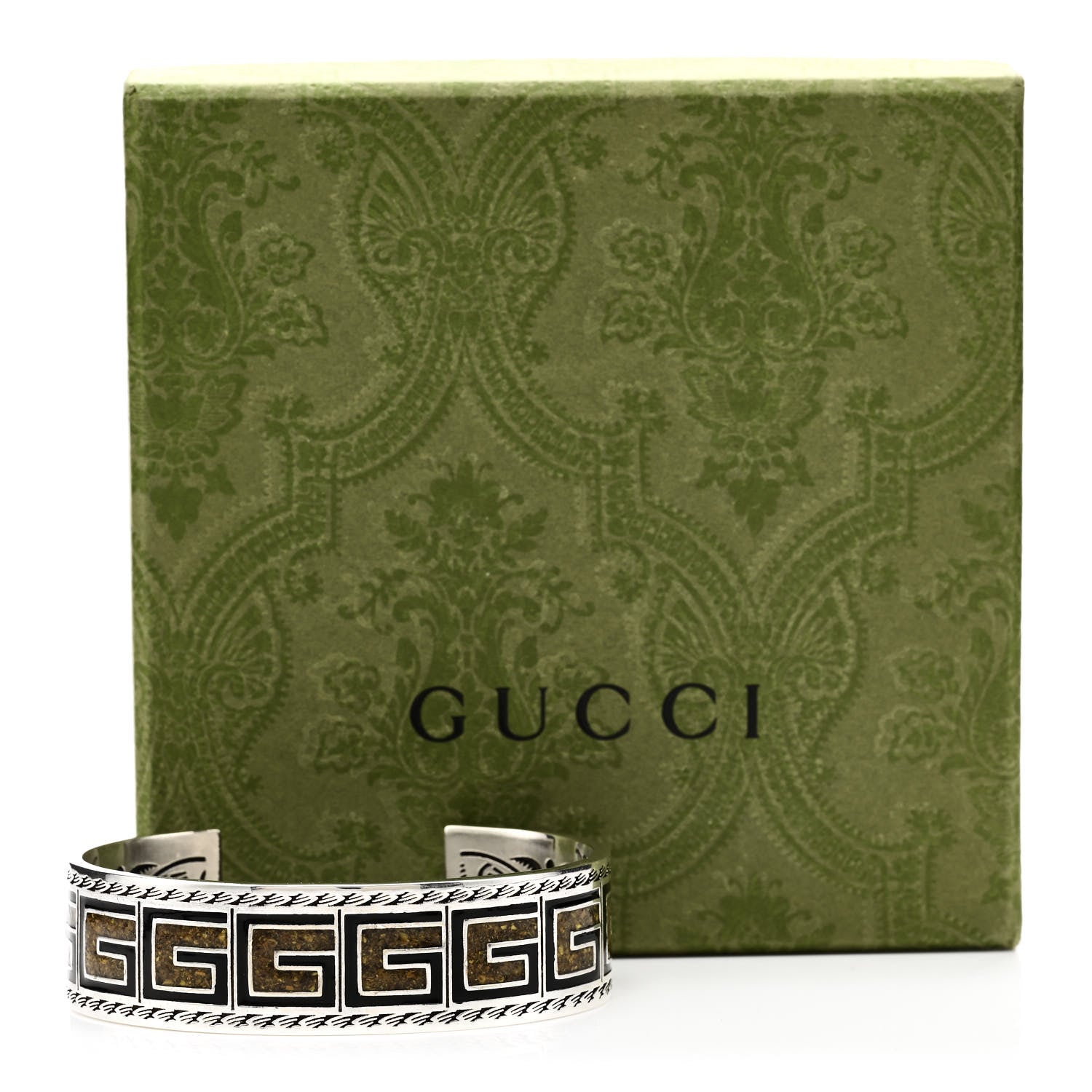 Gucci Sterling Silver Enamel G Cuff Bracelet 5 of 5