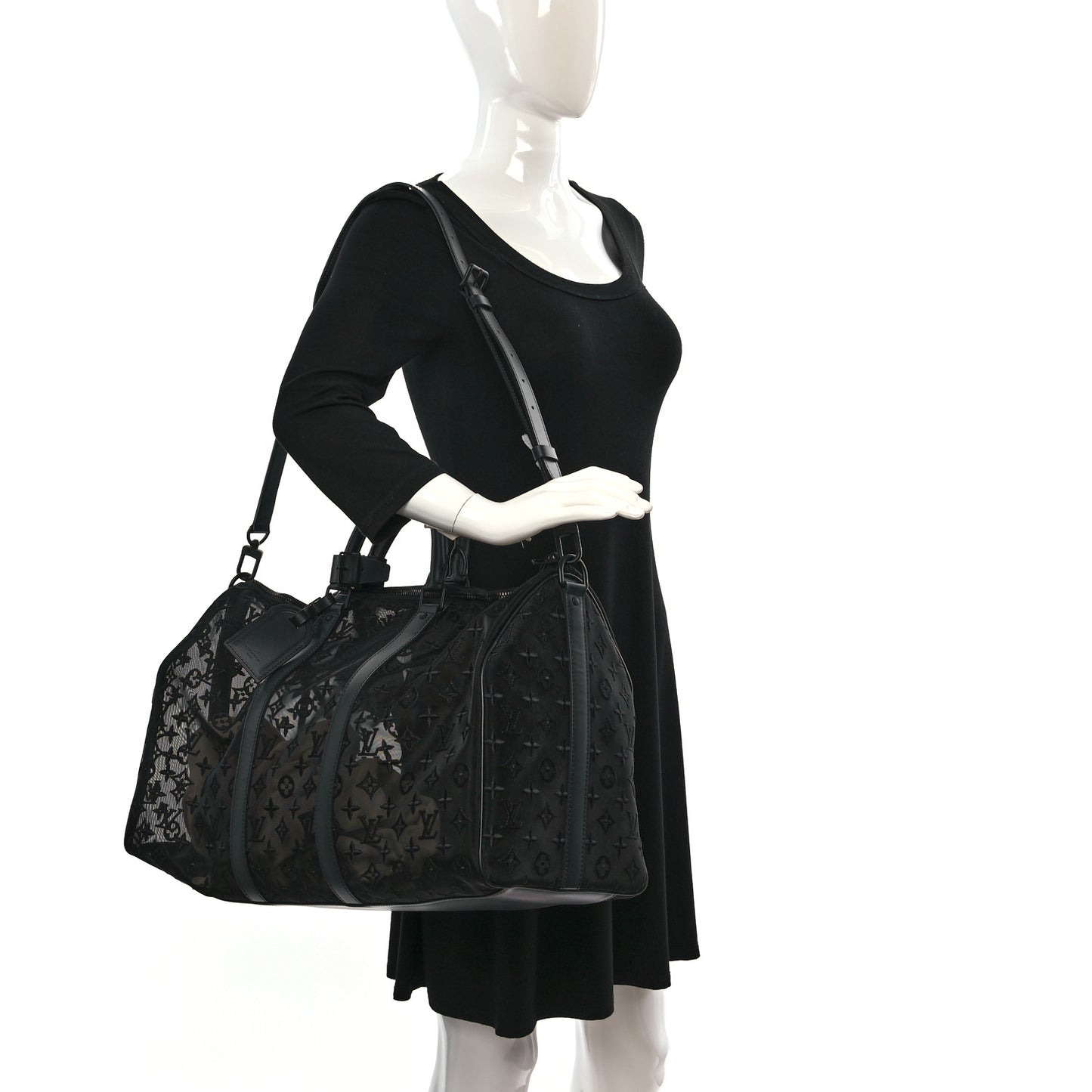 Monogram See Through Keepall Bandouliere 50 Black