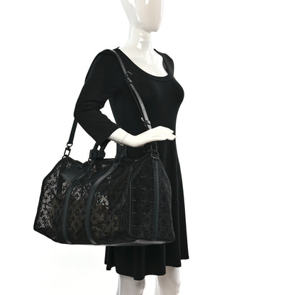 Louis Vuitton Monogram See Through Keepall Bandouliere 50 Black 2 of 11