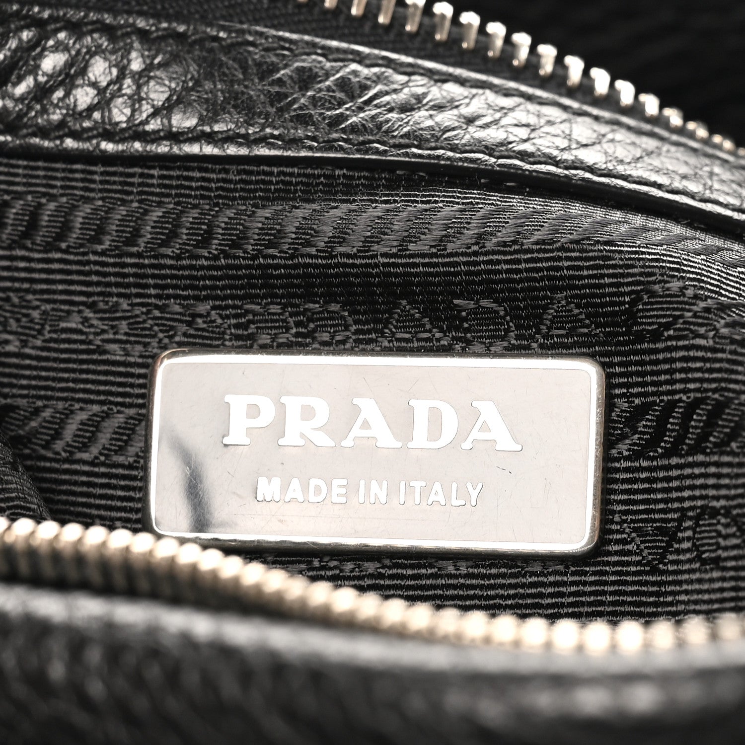 Prada Tessuto Nylon Vitello Daino Shopping Satchel Black 6 of 9